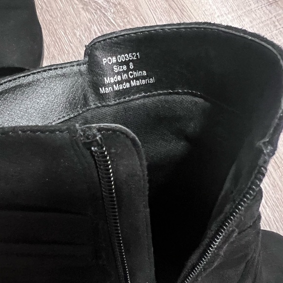 Black open toe wedge booties - Picture 5 of 5